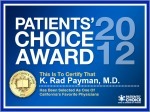 Patients' Choice Award in 2012
