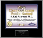 K. Rad Payman, MD wins the Compassionate Doctor Award in 2014